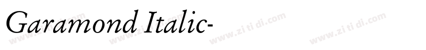 Garamond Italic字体转换